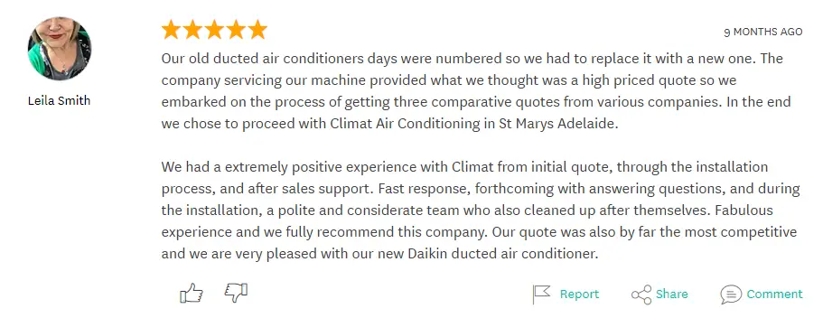 Climat Review customer testimonial 2