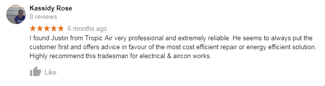 TropicAir Electrical Review Customer Testimonials 1