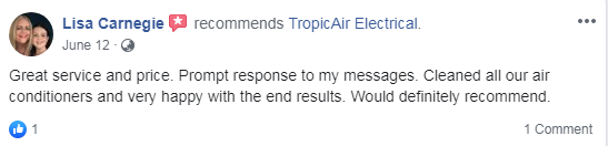 TropicAir Electrical Review Customer Testimonials 2